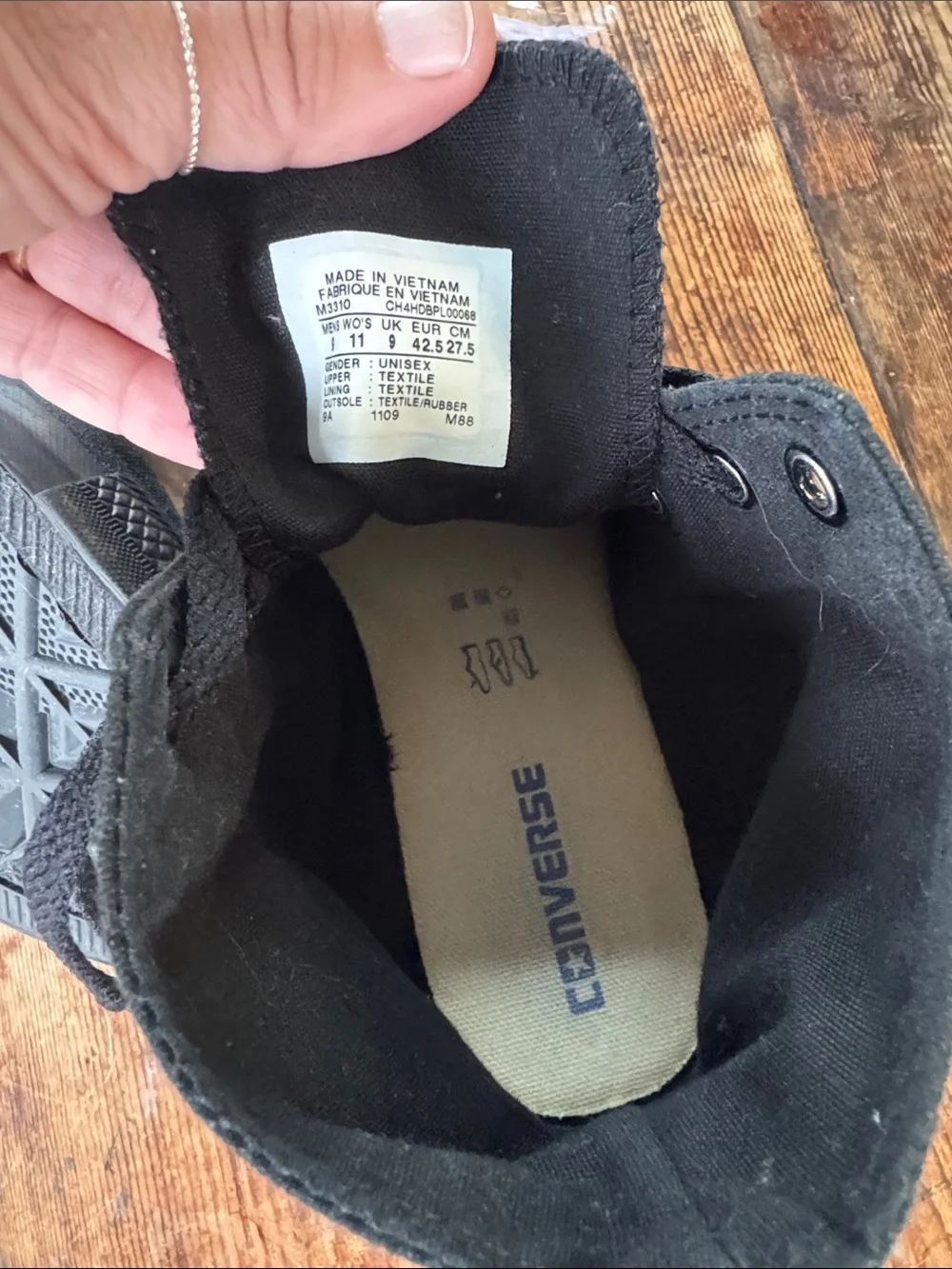 Converse Black High Top Canvas Sneakers